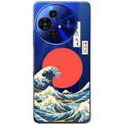 Прозорий чохол BoxFace TCL 50 Pro NxtPaper 5G Большая волна в Канагаве