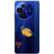 Прозорий чохол BoxFace TCL 50 Pro NxtPaper 5G Синиця і калина