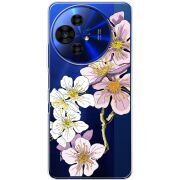 Прозорий чохол BoxFace TCL 50 Pro NxtPaper 5G Cherry Blossom