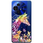 Прозорий чохол BoxFace TCL 50 Pro NxtPaper 5G Colorful Giraffe