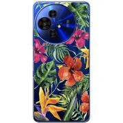 Прозорий чохол BoxFace TCL 50 Pro NxtPaper 5G Tropical Flowers