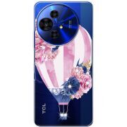 Чохол зі стразами TCL 50 Pro NxtPaper 5G Pink Air Baloon