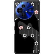 Чорний чохол BoxFace TCL 50 Pro NxtPaper 5G Flower Hair