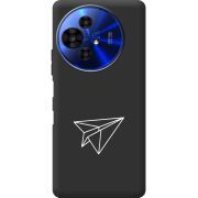 Чорний чохол BoxFace TCL 50 Pro NxtPaper 5G Paper Plane