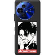 Чорний чохол BoxFace TCL 50 Pro NxtPaper 5G Attack On Titan - Ackerman