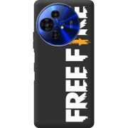 Чорний чохол BoxFace TCL 50 Pro NxtPaper 5G Free Fire White Logo