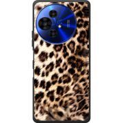 Чорний чохол BoxFace TCL 50 Pro NxtPaper 5G Леопардовий