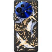 Чорний чохол BoxFace TCL 50 Pro NxtPaper 5G Ластівки