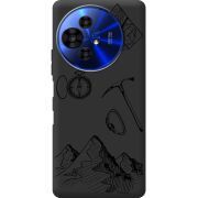 Чорний чохол BoxFace TCL 50 Pro NxtPaper 5G Mountains