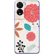 Чохол BoxFace TCL 505 Line Flowers