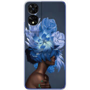Чохол BoxFace TCL 505 Exquisite Blue Flowers