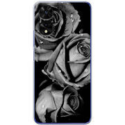 Чохол BoxFace TCL 505 Black and White Roses