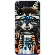 Чохол BoxFace TCL 505 Енот с банкой