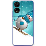 Чохол BoxFace TCL 505 Skier Snowman
