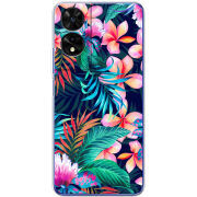 Чохол BoxFace TCL 505 flowers in the tropics
