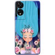 Прозорий чохол BoxFace TCL 505 Blue Hair