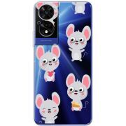 Прозорий чохол BoxFace TCL 505 с 3D-глазками Mouse