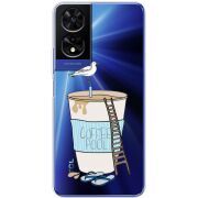 Прозорий чохол BoxFace TCL 505 Segull in Cofee Pool