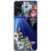 Прозорий чохол BoxFace TCL 505 Floral