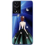 Чохол зі стразами TCL 505 Girl in the green dress