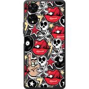 Чорний чохол BoxFace TCL 505 Rock Graffiti