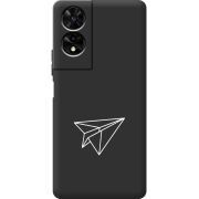 Чорний чохол BoxFace TCL 505 Paper Plane