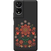Чорний чохол BoxFace TCL 505 Ukrainian Ornament