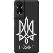 Чорний чохол BoxFace TCL 505 Тризуб монограмма ukraine