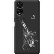 Чорний чохол BoxFace TCL 505 Військовий літак