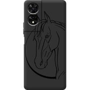 Чорний чохол BoxFace TCL 505 Horse