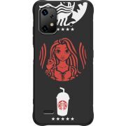 Чорний чохол BoxFace Umidigi Bison X20 RedWhite Coffee