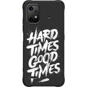 Чорний чохол BoxFace Umidigi Bison X20 Hard Times Good Times