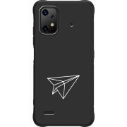 Чорний чохол BoxFace Umidigi Bison X20 Paper Plane