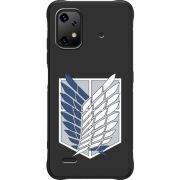 Чорний чохол BoxFace Umidigi Bison X20 Атака Титанов Крылья Свободы