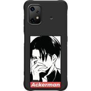 Чорний чохол BoxFace Umidigi Bison X20 Attack On Titan - Ackerman