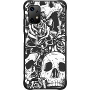 Чорний чохол BoxFace Umidigi Bison X20 Skull and Roses