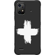 Чорний чохол BoxFace Umidigi Bison X20 Білий хрест ЗСУ