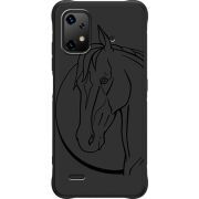 Чорний чохол BoxFace Umidigi Bison X20 Horse