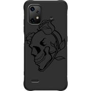 Чорний чохол BoxFace Umidigi Bison X20 Skull and Roses