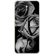 Чохол BoxFace Poco C71 Black and White Roses