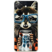 Чохол BoxFace Poco C71 Енот с банкой