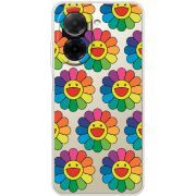Прозорий чохол BoxFace Poco C71 Hippie Flowers
