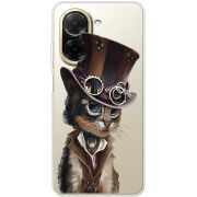 Прозорий чохол BoxFace Poco C71 Steampunk Cat