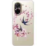 Чохол зі стразами Poco C71 Swallows and Bloom