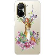 Чохол зі стразами Poco C71 Deer with flowers