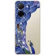 Чохол зі стразами Poco C71 Peafowl