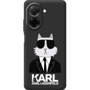 Чорний чохол BoxFace Poco C71 Cat in Black