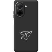 Чорний чохол BoxFace Poco C71 Paper Plane