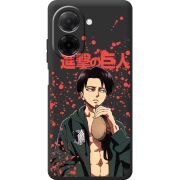 Чорний чохол BoxFace Poco C71 Атака Титанов Леви