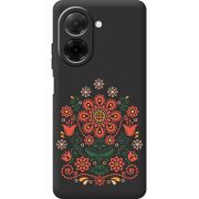 Чорний чохол BoxFace Poco C71 Ukrainian Ornament